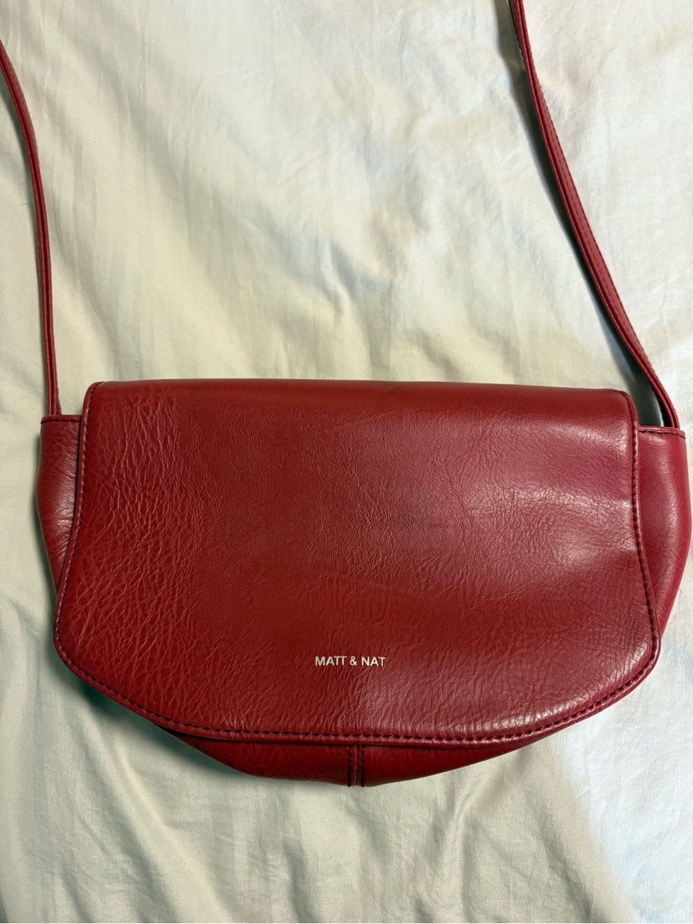 Matt & Nat Cherry Red Leather Crossbody